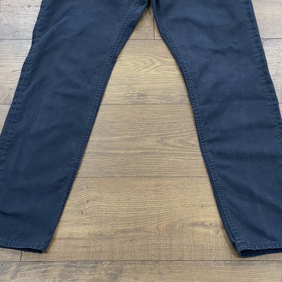 Born Fly Pants Mens 32 Straight Chino Button Fly 5 Pocket Streetwear Blue - Picture 3 of 14